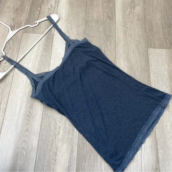 Hollister Y2K Tank Top lace babydoll womens Blue (small) stretch vintage 2000s - Picture 4 of 7